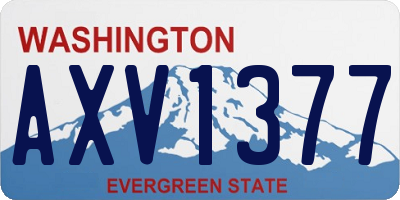 WA license plate AXV1377