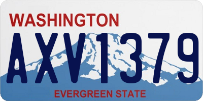 WA license plate AXV1379