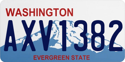 WA license plate AXV1382
