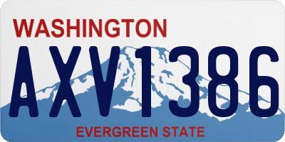 WA license plate AXV1386