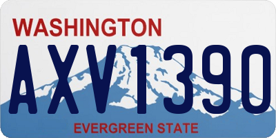 WA license plate AXV1390