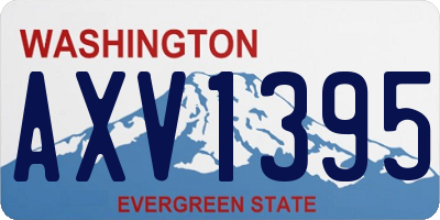 WA license plate AXV1395