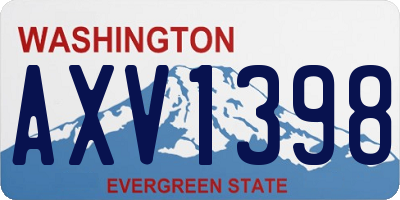 WA license plate AXV1398