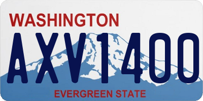 WA license plate AXV1400
