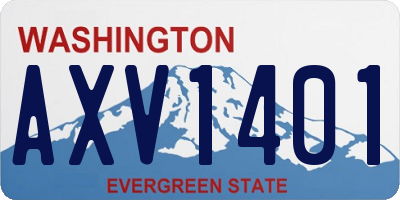 WA license plate AXV1401