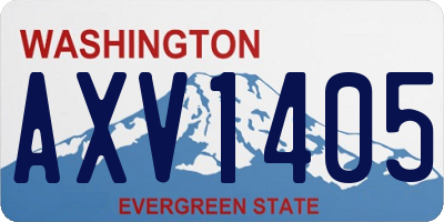 WA license plate AXV1405