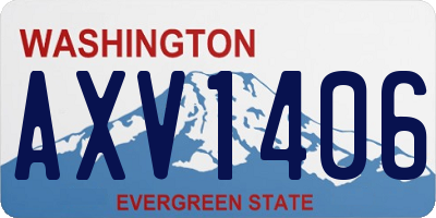 WA license plate AXV1406