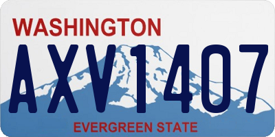 WA license plate AXV1407