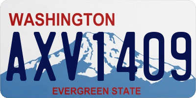 WA license plate AXV1409