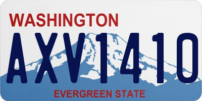 WA license plate AXV1410