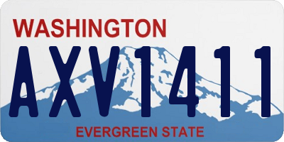 WA license plate AXV1411