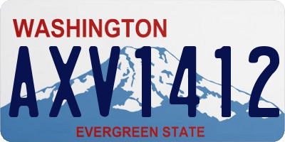 WA license plate AXV1412