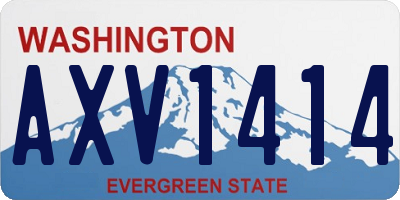 WA license plate AXV1414