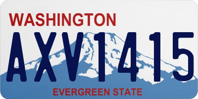 WA license plate AXV1415