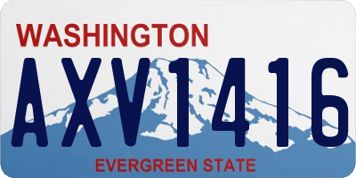 WA license plate AXV1416