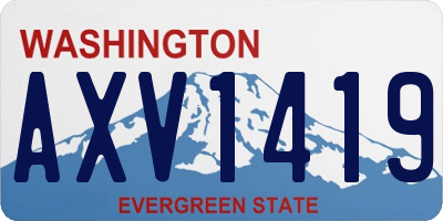 WA license plate AXV1419