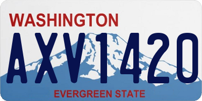 WA license plate AXV1420