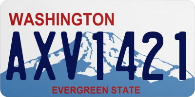 WA license plate AXV1421
