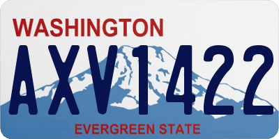 WA license plate AXV1422