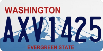 WA license plate AXV1425