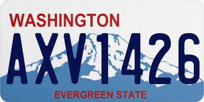 WA license plate AXV1426