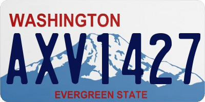 WA license plate AXV1427