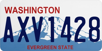 WA license plate AXV1428