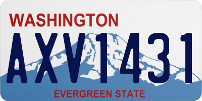 WA license plate AXV1431