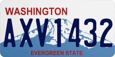 WA license plate AXV1432