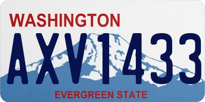 WA license plate AXV1433