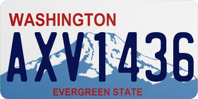 WA license plate AXV1436