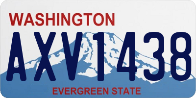 WA license plate AXV1438