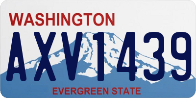 WA license plate AXV1439