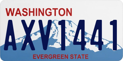 WA license plate AXV1441