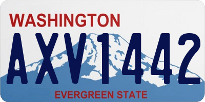 WA license plate AXV1442