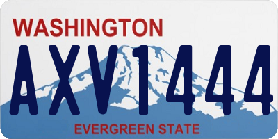 WA license plate AXV1444