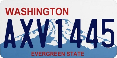 WA license plate AXV1445