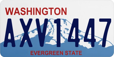 WA license plate AXV1447
