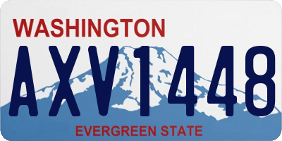 WA license plate AXV1448
