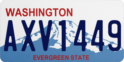 WA license plate AXV1449
