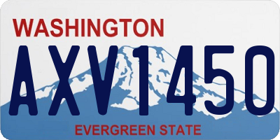 WA license plate AXV1450