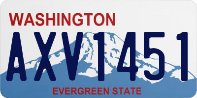 WA license plate AXV1451
