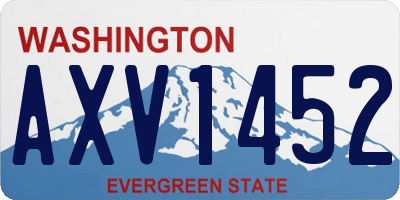 WA license plate AXV1452