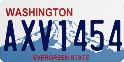 WA license plate AXV1454
