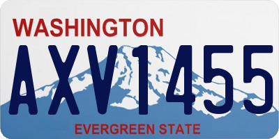WA license plate AXV1455