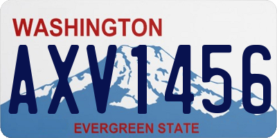 WA license plate AXV1456