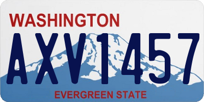 WA license plate AXV1457