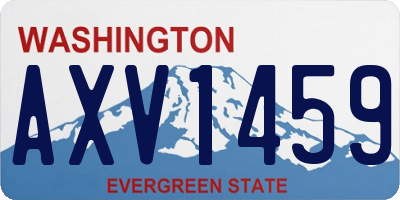 WA license plate AXV1459