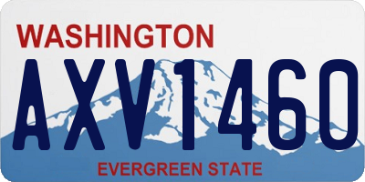 WA license plate AXV1460