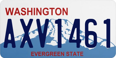 WA license plate AXV1461